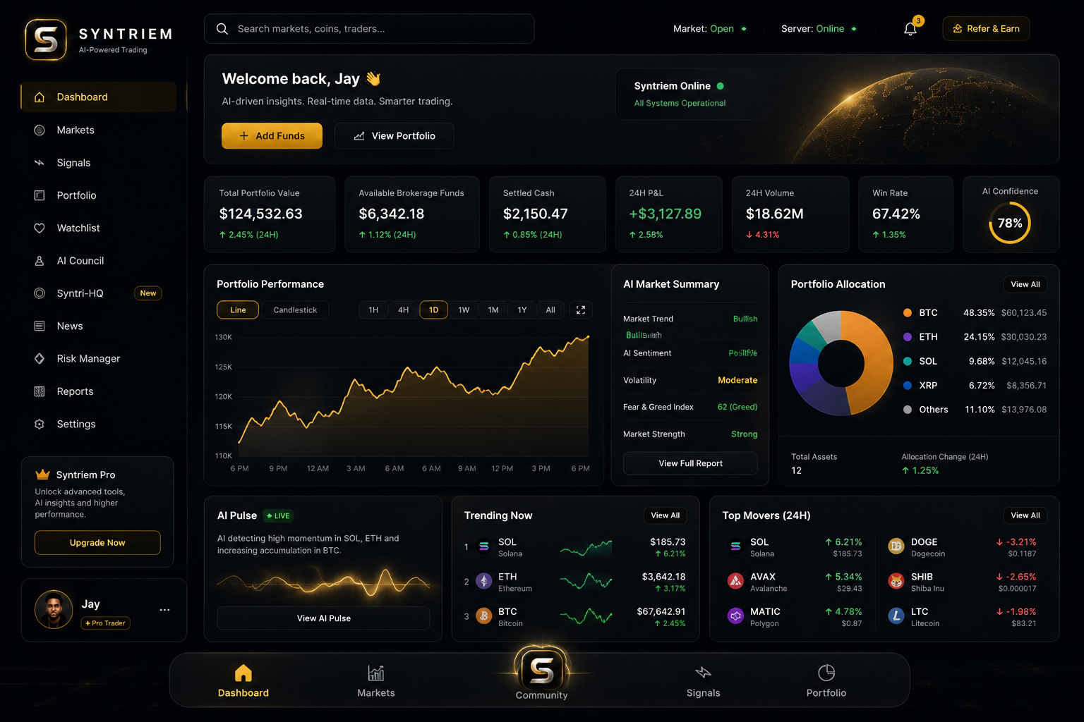 Syntriem desktop dashboard